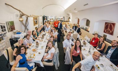 Mittagessen mit 40 Nachwuchswissenschaftlern von Hochschulen aus ganz Deutschland